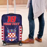 Custom Croatia Football Luggage Cover Hrvatska Chessboard Heritage - Wonder Print Shop