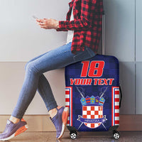 Custom Croatia Football Luggage Cover Hrvatska Chessboard Heritage - Wonder Print Shop