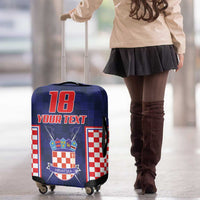 Custom Croatia Football Luggage Cover Hrvatska Chessboard Heritage - Wonder Print Shop