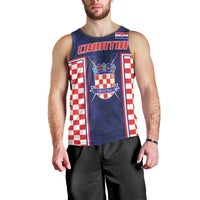 Custom Croatia Football Men Tank Top Hrvatska Chessboard Heritage - Wonder Print Shop