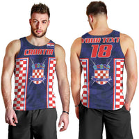Custom Croatia Football Men Tank Top Hrvatska Chessboard Heritage - Wonder Print Shop