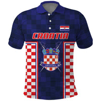 Custom Croatia Football Polo Shirt Hrvatska Chessboard Heritage - Wonder Print Shop