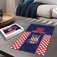Custom Croatia Football Puzzle Hrvatska Chessboard Heritage - Wonder Print Shop