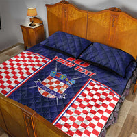 Custom Croatia Football Quilt Bed Set Hrvatska Chessboard Heritage - Wonder Print Shop