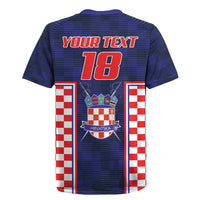 Custom Croatia Football Rugby Jersey Hrvatska Chessboard Heritage - Wonder Print Shop