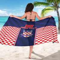 Custom Croatia Football Sarong Hrvatska Chessboard Heritage - Wonder Print Shop