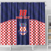 Custom Croatia Football Shower Curtain Hrvatska Chessboard Heritage - Wonder Print Shop