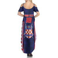 Custom Croatia Football Summer Maxi Dress Hrvatska Chessboard Heritage - Wonder Print Shop