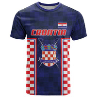 Custom Croatia Football T Shirt Hrvatska Chessboard Heritage - Wonder Print Shop