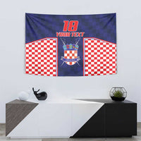 Custom Croatia Football Tapestry Hrvatska Chessboard Heritage - Wonder Print Shop