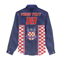 Custom Croatia Football Women Casual Shirt Hrvatska Chessboard Heritage - Wonder Print Shop