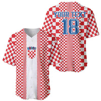 Custom Croatia Football Baseball Jersey Vatreni Hrvatska Sporty Style - Wonder Print Shop