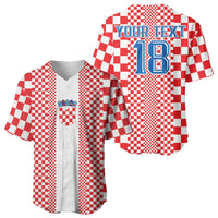 Custom Croatia Football Baseball Jersey Vatreni Hrvatska Sporty Style - Wonder Print Shop