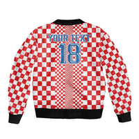 Custom Croatia Football Bomber Jacket Vatreni Hrvatska Sporty Style - Wonder Print Shop