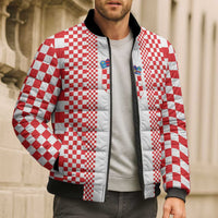 Custom Croatia Football Bomber Puffer Jacket Vatreni Hrvatska Sporty Style - Wonder Print Shop