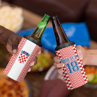 Custom Croatia Football 4 in 1 Can Cooler Tumbler Vatreni Hrvatska Sporty Style - Wonder Print Shop