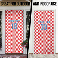Custom Croatia Football Door Cover Vatreni Hrvatska Sporty Style - Wonder Print Shop