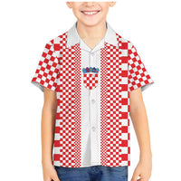 Custom Croatia Football Family Matching Mermaid Dress and Hawaiian Shirt Vatreni Hrvatska Sporty Style - Wonder Print Shop