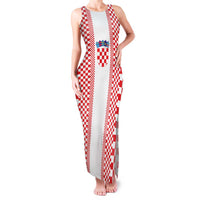 Custom Croatia Football Family Matching Tank Maxi Dress and Hawaiian Shirt Vatreni Hrvatska Sporty Style - Wonder Print Shop