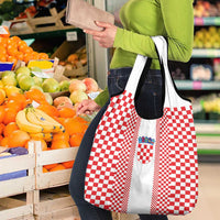 Croatia Football Grocery Bag Vatreni Hrvatska Sporty Style - Wonder Print Shop