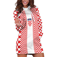 Custom Croatia Football Hoodie Dress Vatreni Hrvatska Sporty Style - Wonder Print Shop