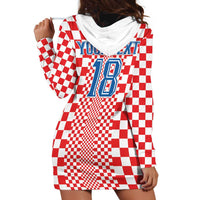Custom Croatia Football Hoodie Dress Vatreni Hrvatska Sporty Style - Wonder Print Shop