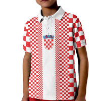 Custom Croatia Football Kid Polo Shirt Vatreni Hrvatska Sporty Style - Wonder Print Shop