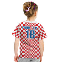 Custom Croatia Football Kid T Shirt Vatreni Hrvatska Sporty Style - Wonder Print Shop