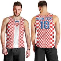 Custom Croatia Football Men Tank Top Vatreni Hrvatska Sporty Style - Wonder Print Shop