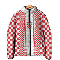 Custom Croatia Football Padded Jacket Vatreni Hrvatska Sporty Style - Wonder Print Shop