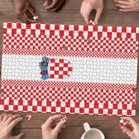 Croatia Football Puzzle Vatreni Hrvatska Sporty Style - Wonder Print Shop