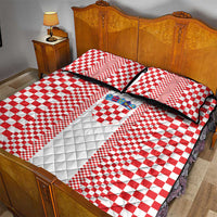 Croatia Football Quilt Bed Set Vatreni Hrvatska Sporty Style - Wonder Print Shop