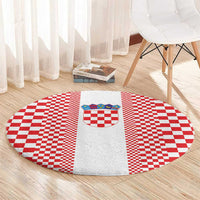 Croatia Football Round Carpet Vatreni Hrvatska Sporty Style - Wonder Print Shop