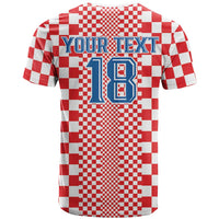 Custom Croatia Football T Shirt Vatreni Hrvatska Sporty Style - Wonder Print Shop