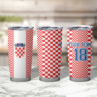 Custom Croatia Football Tumbler Cup Vatreni Hrvatska Sporty Style - Wonder Print Shop