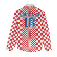 Custom Croatia Football Women Casual Shirt Vatreni Hrvatska Sporty Style - Wonder Print Shop