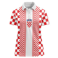 Custom Croatia Football Women Polo Shirt Vatreni Hrvatska Sporty Style - Wonder Print Shop