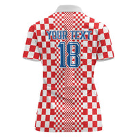 Custom Croatia Football Women Polo Shirt Vatreni Hrvatska Sporty Style - Wonder Print Shop