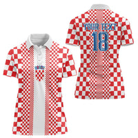 Custom Croatia Football Women Polo Shirt Vatreni Hrvatska Sporty Style - Wonder Print Shop