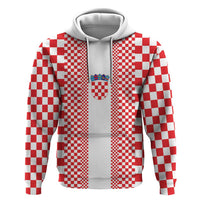 Custom Croatia Football Zip Hoodie Vatreni Hrvatska Sporty Style - Wonder Print Shop
