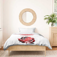 Custom England Rugby Bedding Set Red Rose Sporty Style - Wonder Print Shop