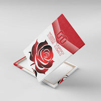 Custom England Rugby Canvas Wall Art Red Rose Sporty Style - Wonder Print Shop
