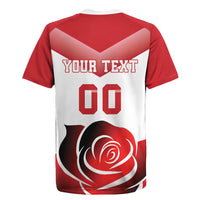 Custom England Rugby Rugby Jersey Red Rose Sporty Style - Wonder Print Shop