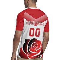 Custom England Rugby Rugby Jersey Red Rose Sporty Style - Wonder Print Shop