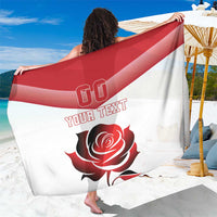 Custom England Rugby Sarong Red Rose Sporty Style - Wonder Print Shop