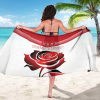 Custom England Rugby Sarong Red Rose Sporty Style - Wonder Print Shop
