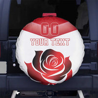 Custom England Rugby Spare Tire Cover Red Rose Sporty Style - Wonder Print Shop