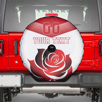 Custom England Rugby Spare Tire Cover Red Rose Sporty Style - Wonder Print Shop