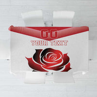 Custom England Rugby Tablecloth Red Rose Sporty Style - Wonder Print Shop