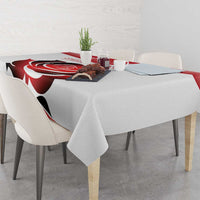 Custom England Rugby Tablecloth Red Rose Sporty Style - Wonder Print Shop
